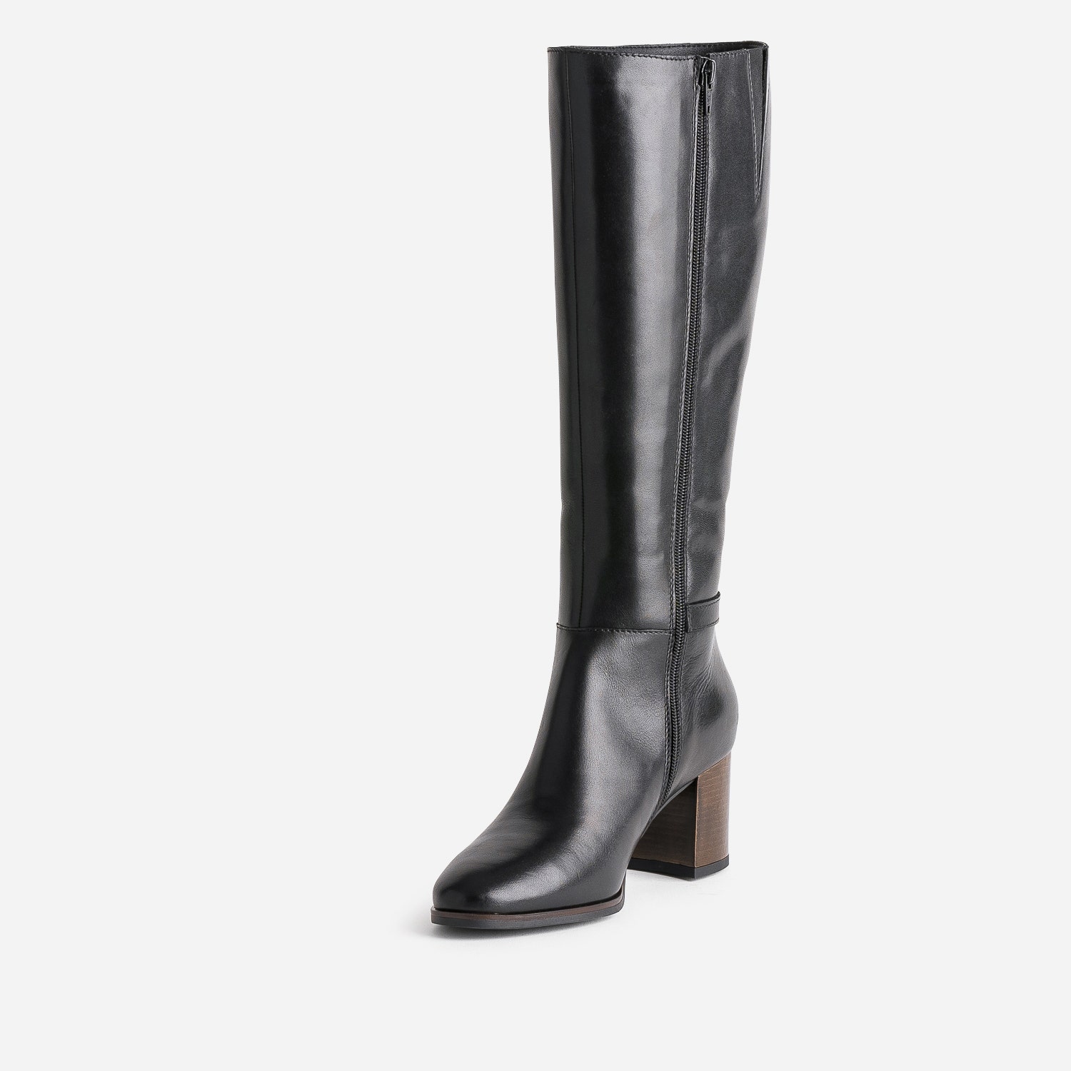 Botte noire éco-conçue en cuir