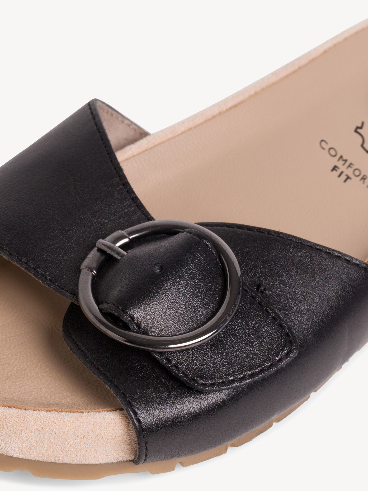 Mule en cuir - noir