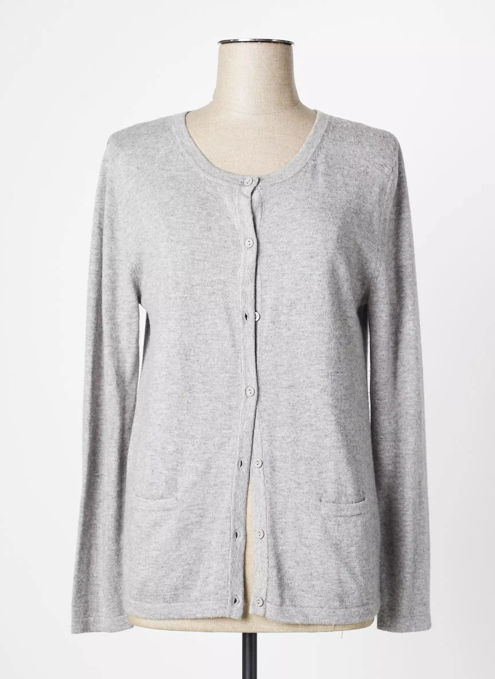 Soie Pour Soi Cardigans Femme couleur gris