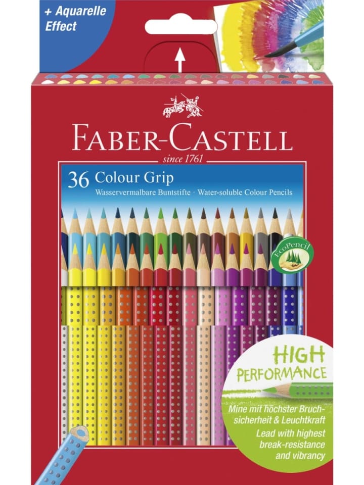 Faber-Castell Farbstift Colour Grip Packung mit 36 Stück Kartonetui günstig kaufen onesize