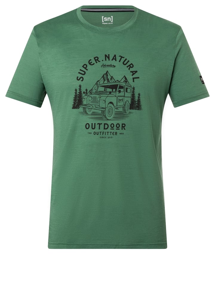 super.natural Merino T-Shirt M LANDI TEE in grün günstig kaufen