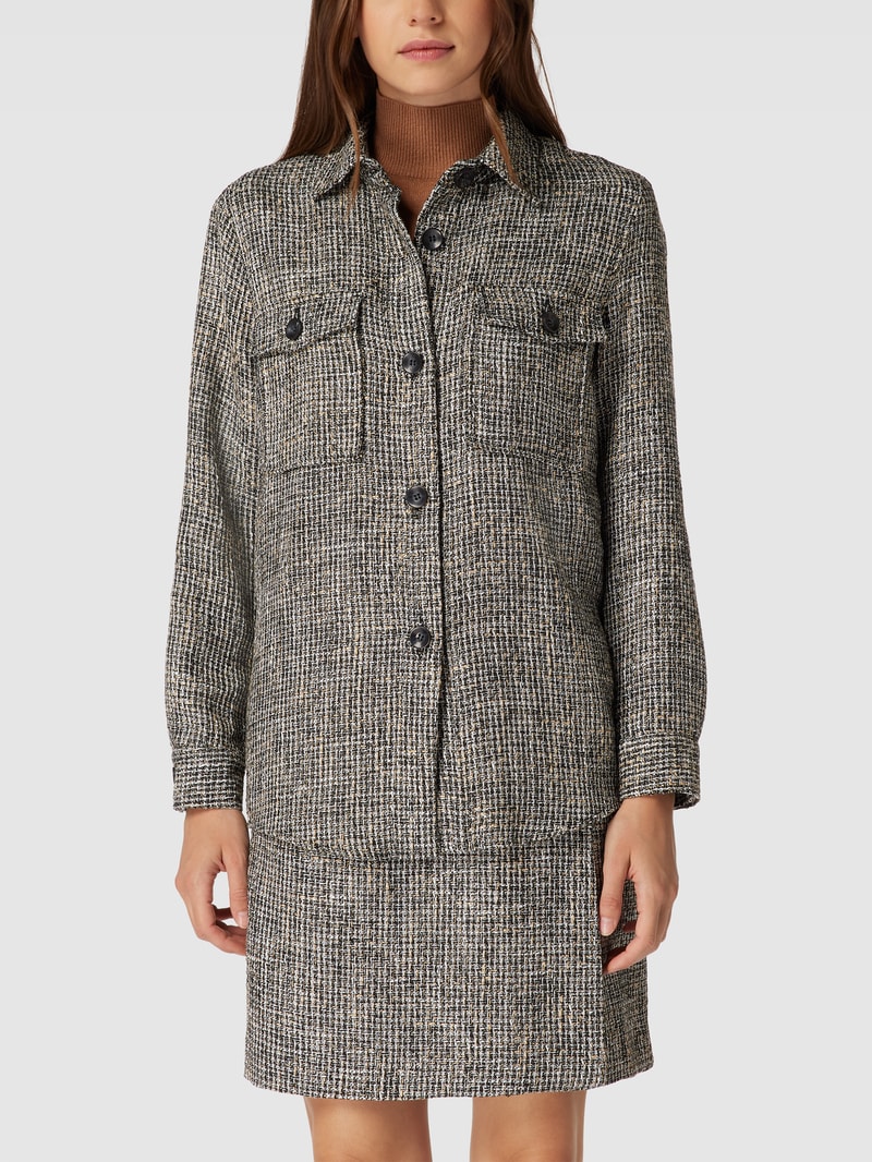 Blazer in Bouclé-Optik in cognac
