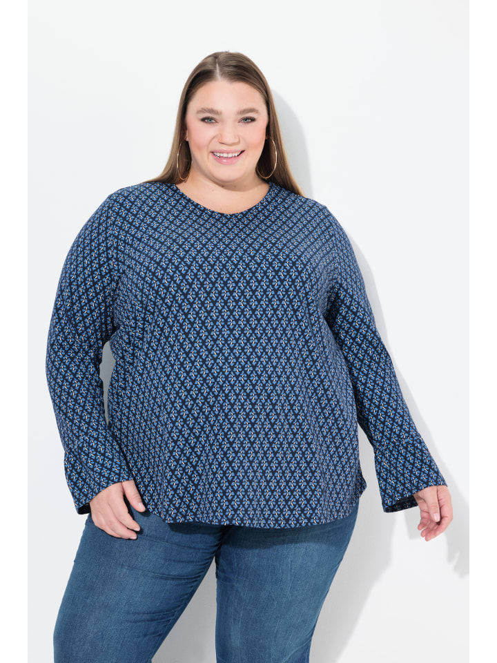Ulla Popken Longsleeve in marine günstig kaufen 58-60