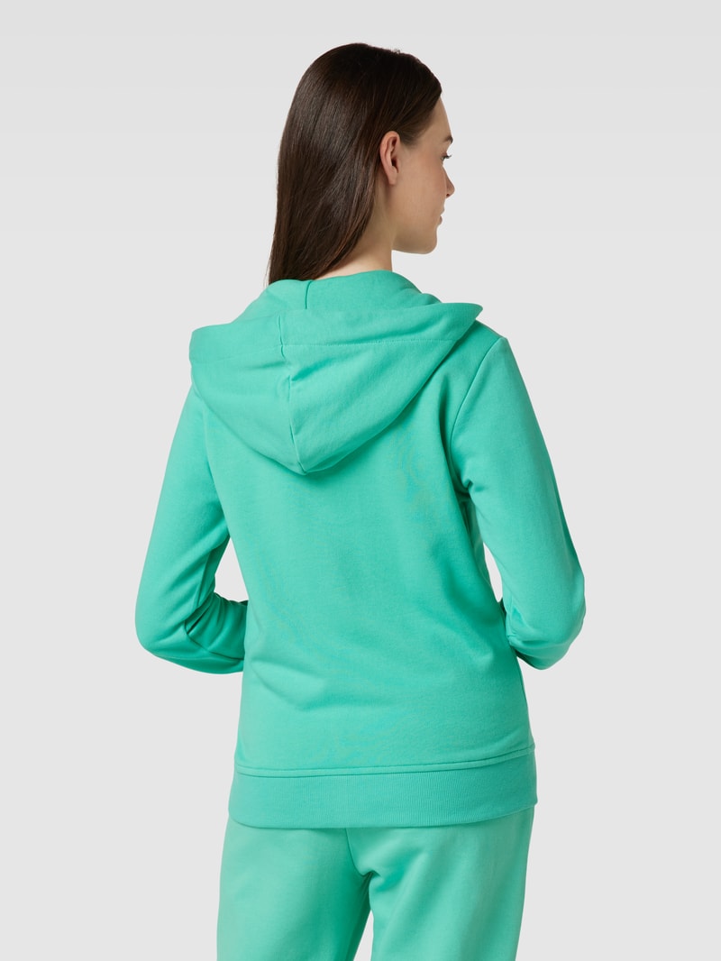 Sweatjacke mit gerippten Abschlüssen in apfelgrün