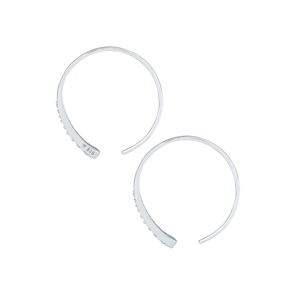 Elli Elli Boucles d'Oreilles Créoles pour dames Tendance intemporelle de base avec cri Boucles d'oreilles