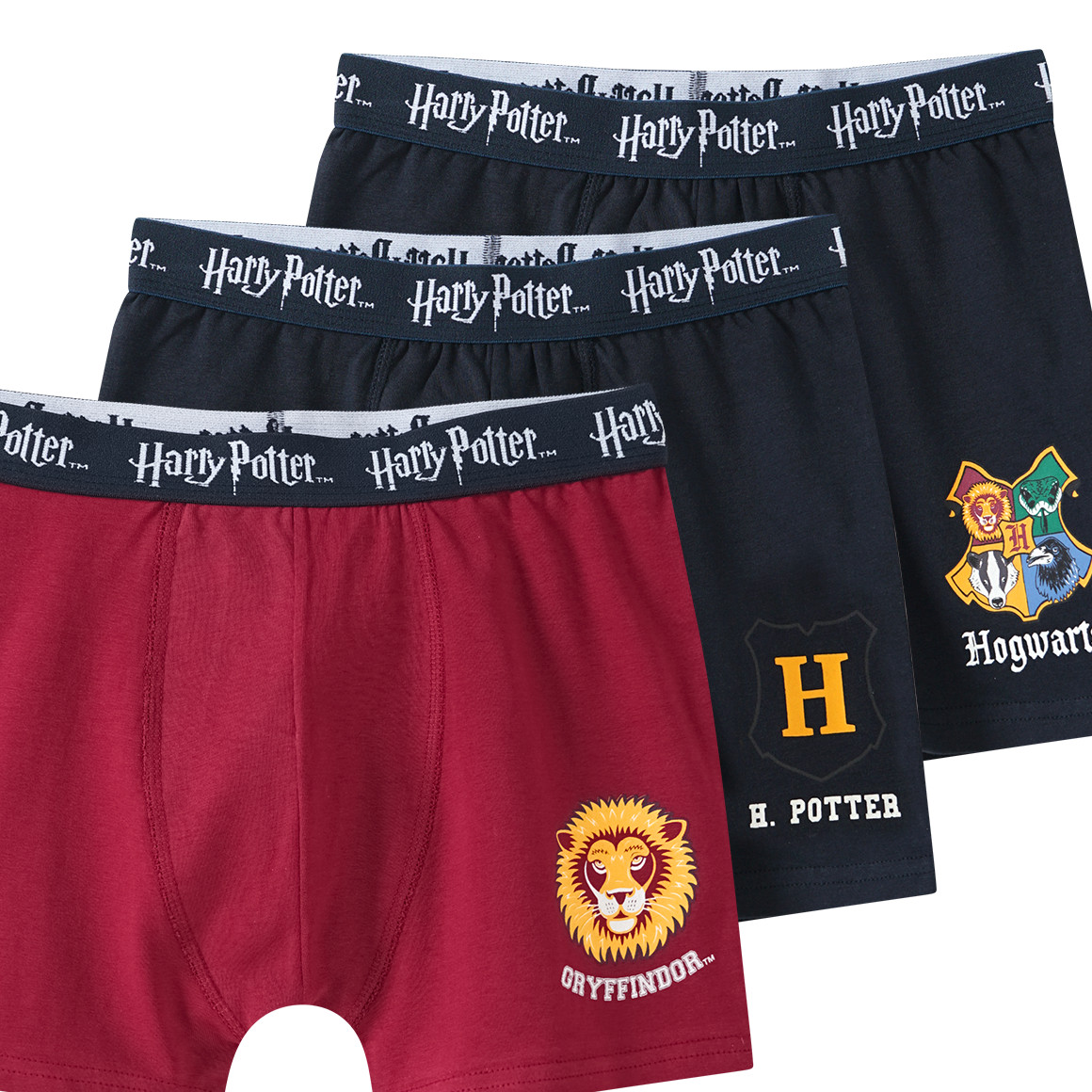 3 Harry Potter Boxer mit Print