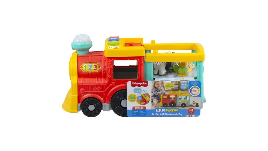 Fisher-Price Little People ABC Zug inkl. Tierfreunde Figuren, Lernspielzeug