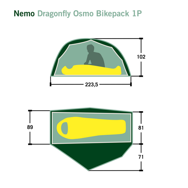 DRAGONFLY OSMO BIKEPACK 1P - Kuppelzelt
