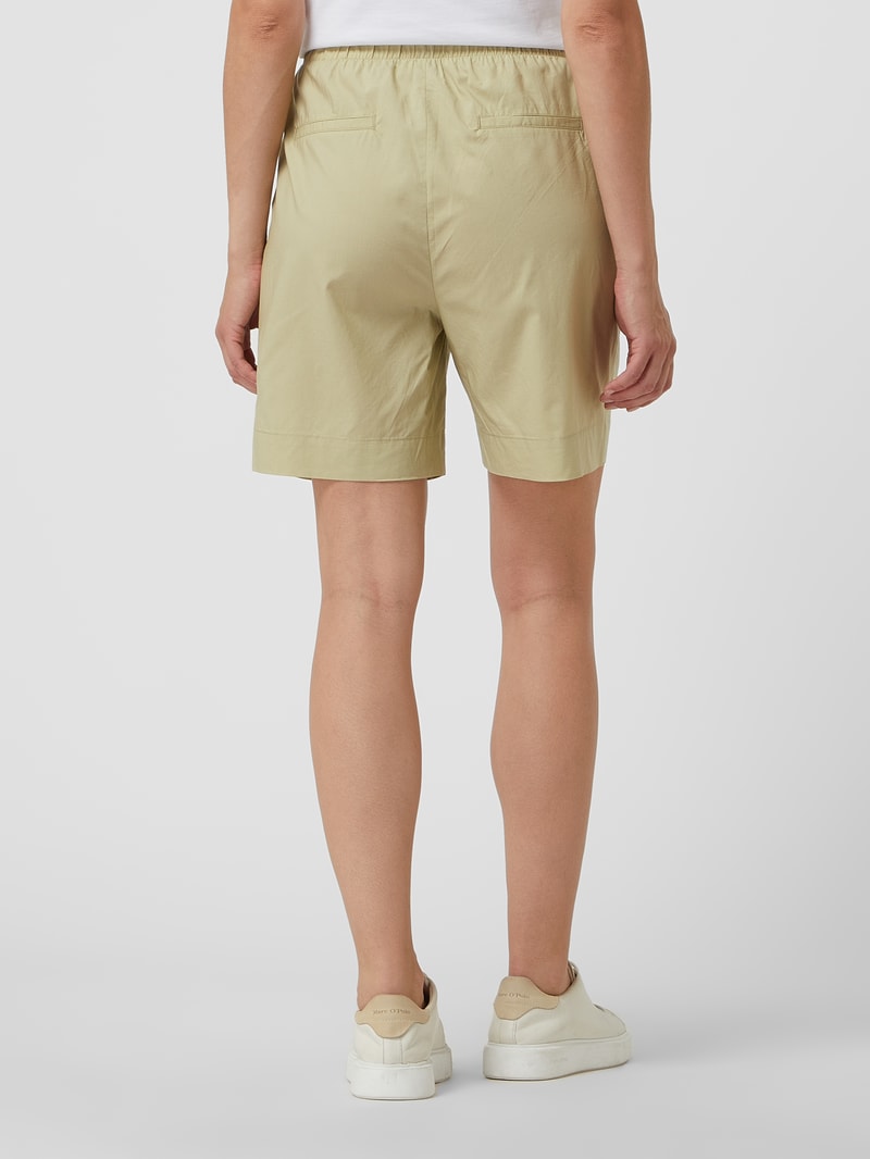 Loose Fit Shorts mit elastischem Bund in olivgrün