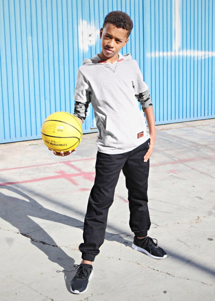 Jungen Layershirt in Camouflageoptik