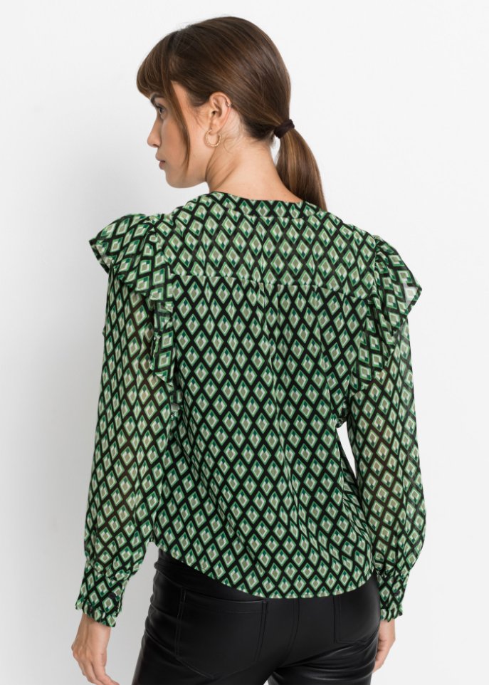 Bluse mit Volants