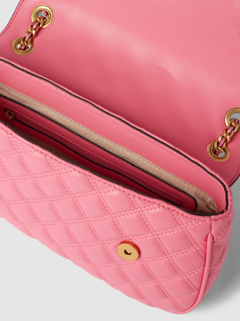 Umhängetasche mit Steppnähten Modell 'GIULLY' in pink