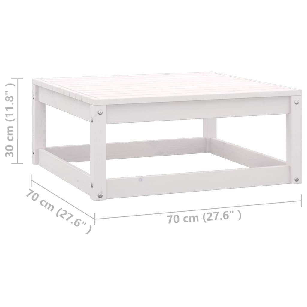 vidaXL Loungesofa 2-tlg. Garten-Lounge-Set mit Kissen Weiß Kiefer Massivholz, 1 Teile