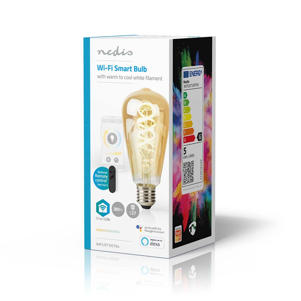 Nedis WIFILRT10ST64 SmartLife LED Filament Lampe
