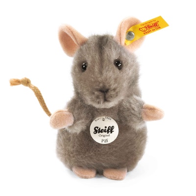 Piff Maus, 10 cm, hellgrau