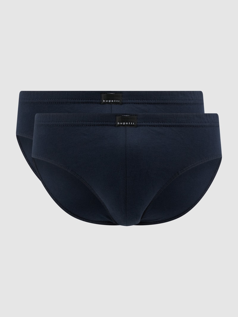 Slip mit Stretch-Anteil im 2er-Pack Modell 'Brüssel' in dunkelblau
