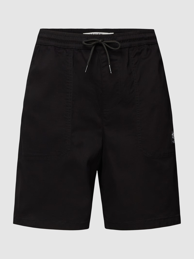 Bermudas mit Label-Patch in schwarz