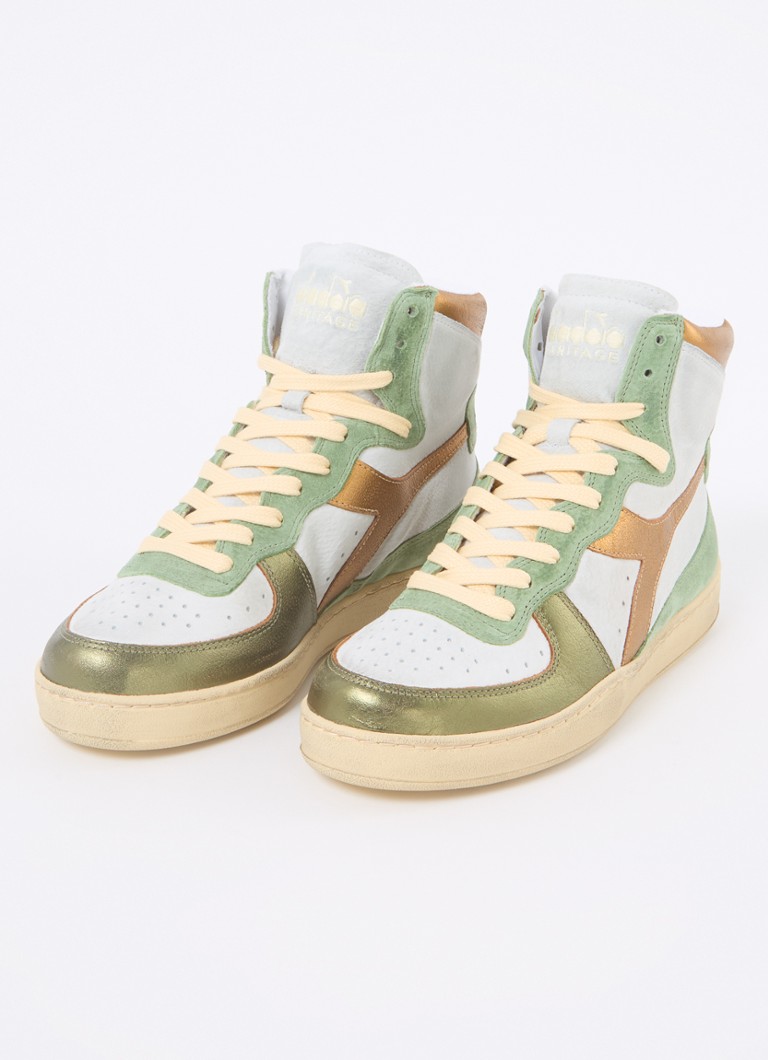 Diadora Mi Basket Lietotas ādas kedas ar zamšādas detaļām