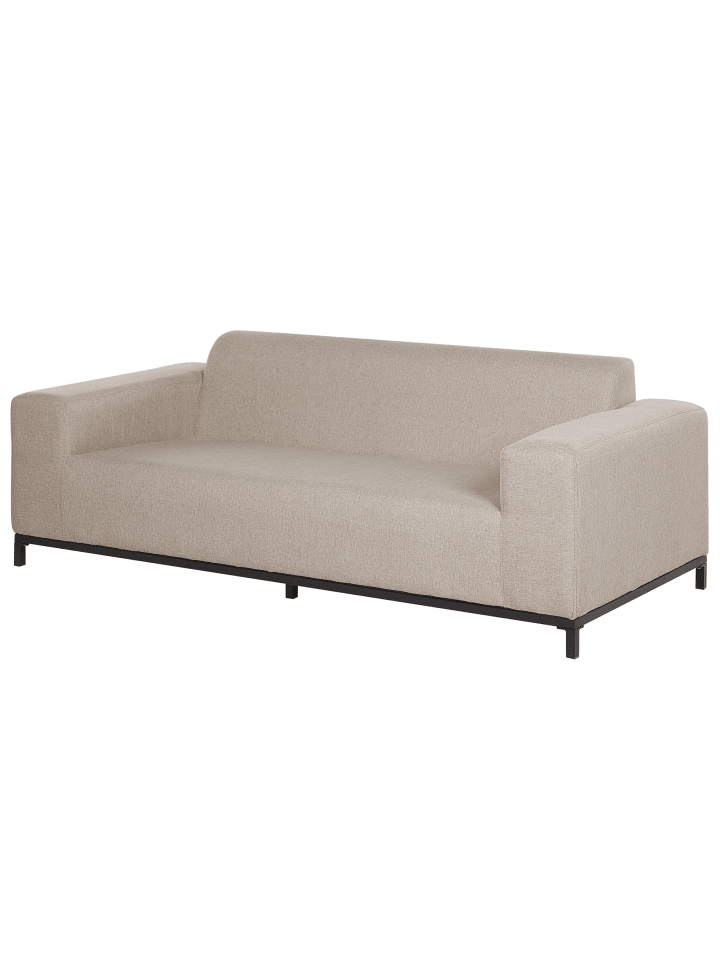 Beliani Gartensofa ROVIGO in Beige/Schwarz - (W) 186 x (H) 68 x (L) 84 cm günstig kaufen onesize