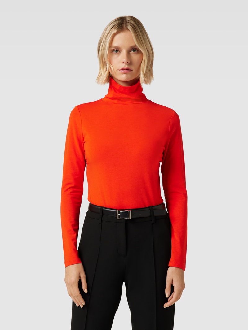 Longsleeve mit Rollkragen in rot