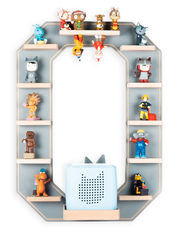 BOARTI Holz Regal Buchstabe O für Toniebox Tonies Figuren in Grau günstig kaufen onesize