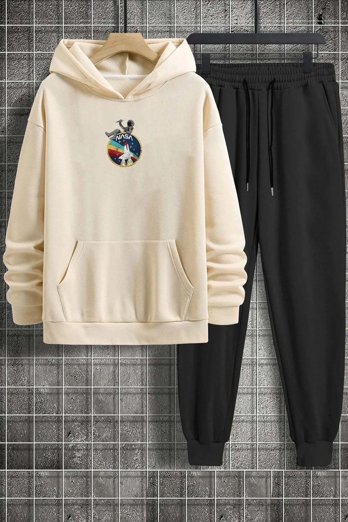 uyguntarz  Unisex-Trainingsanzug-Set mit Nasa-Aufdruck