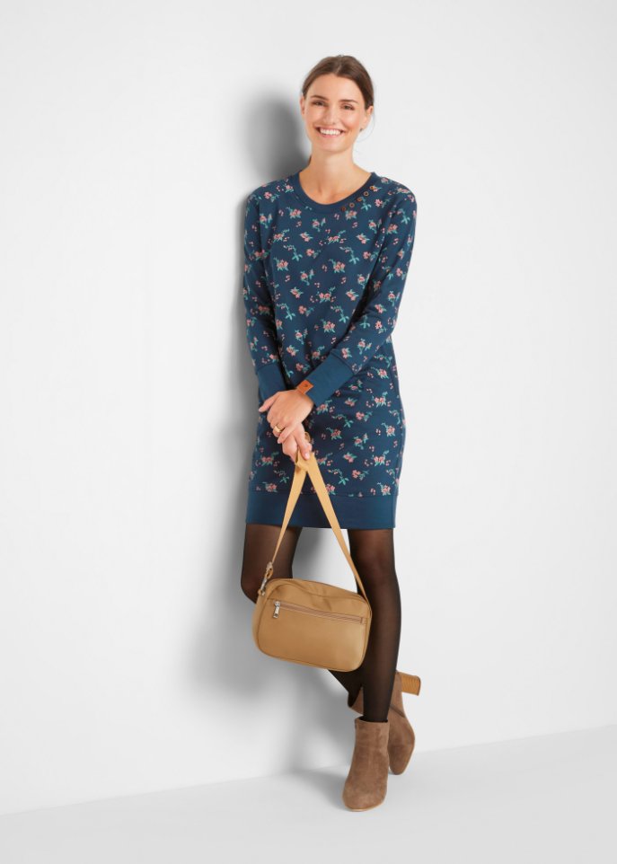 Sweatkleid, bedruckt