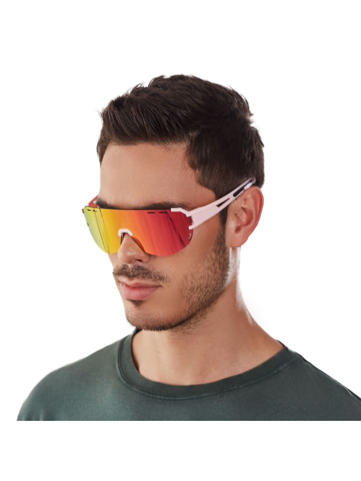 YEAZ SUNGLOW Sport-Sonnenbrille weiß/blau in pink / rosa günstig kaufen onesize