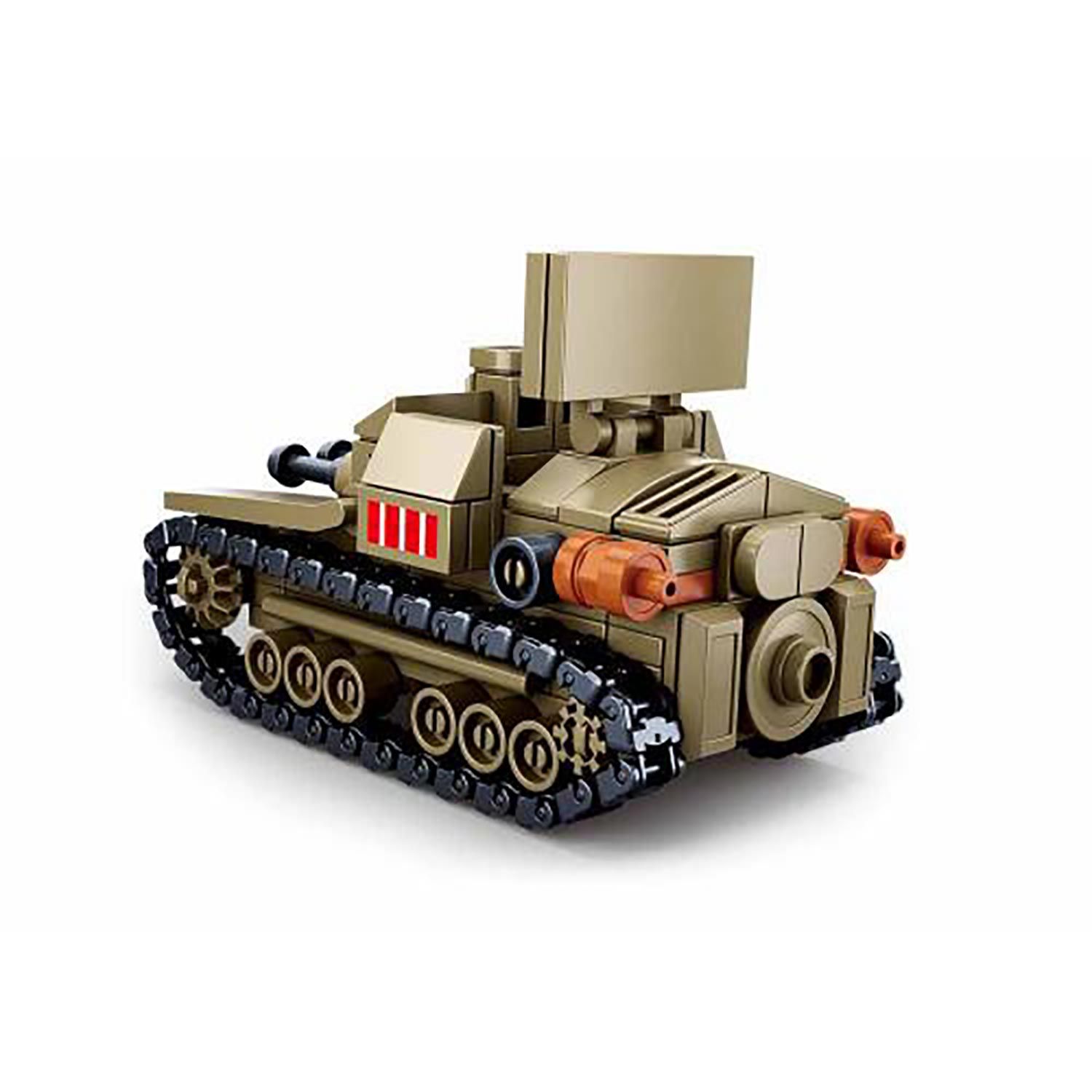 WWII - Leichter italienischer Panzer - Bausteine Set M38-B0709