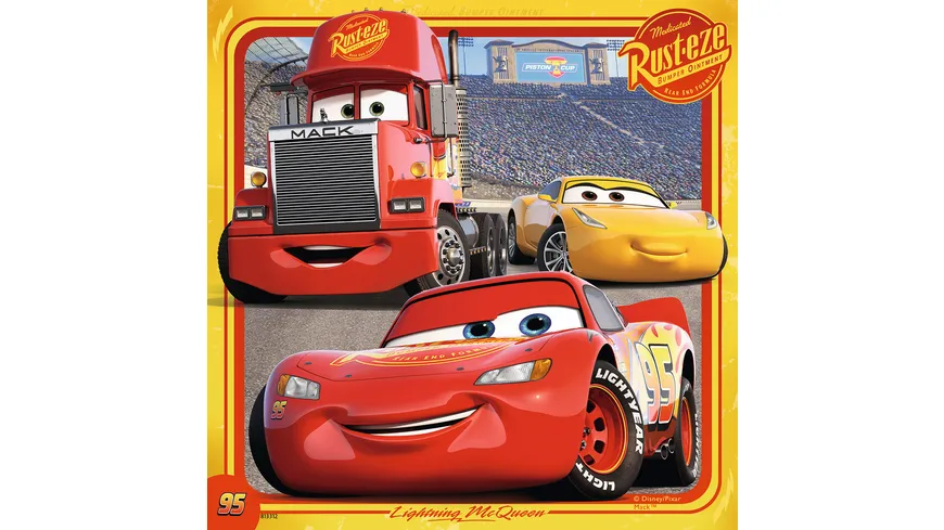 Ravensburger Puzzle - Cars 3 - Bunte Flitzer, 3 x 49 Teile