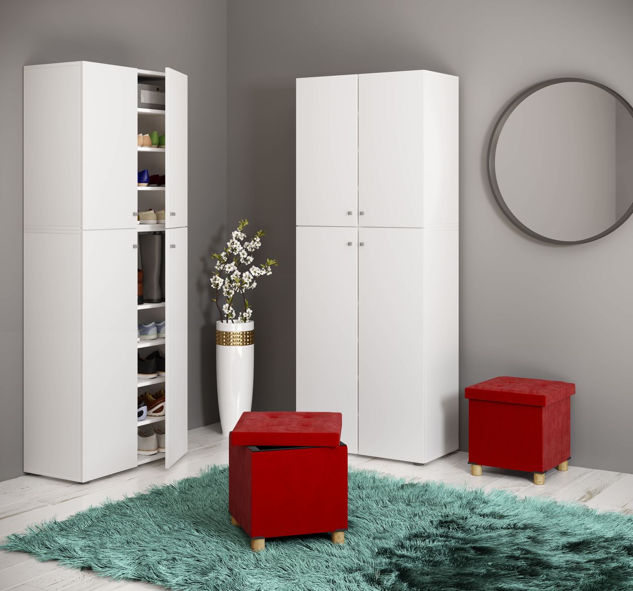 VCM Hocker Sizos M rot