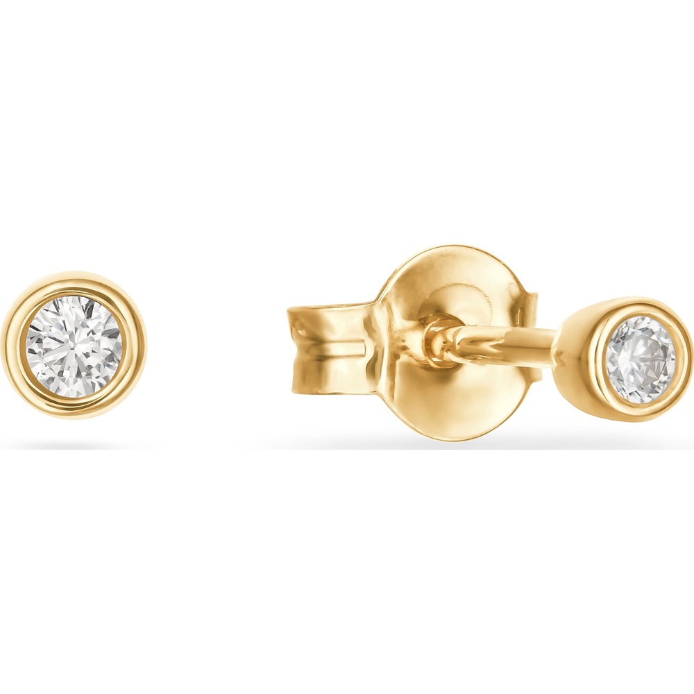 FAVS Boucles d'oreilles à fermoir à poussette 375 Or jaune Boucles d'oreilles