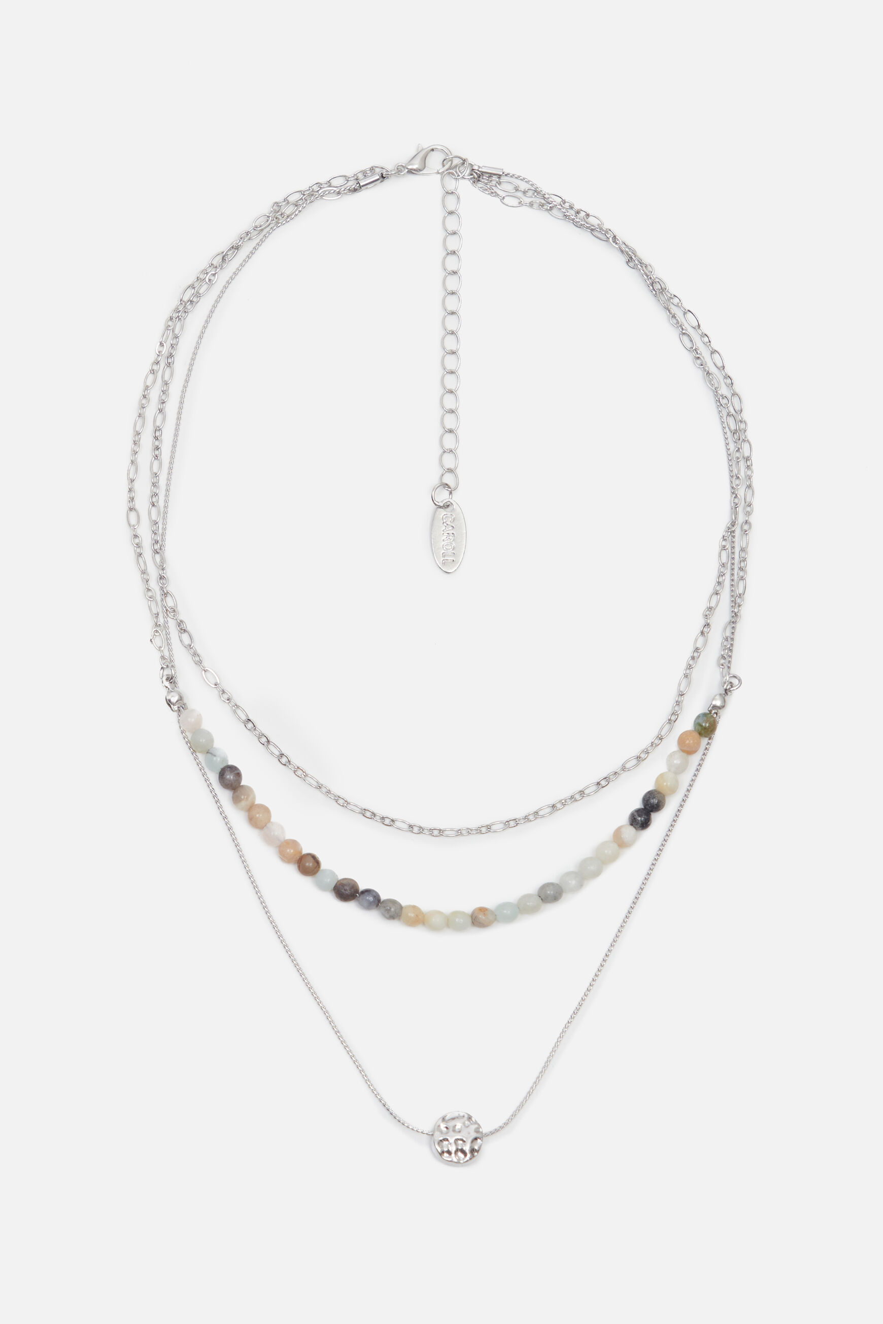 collier misha gris argent femme