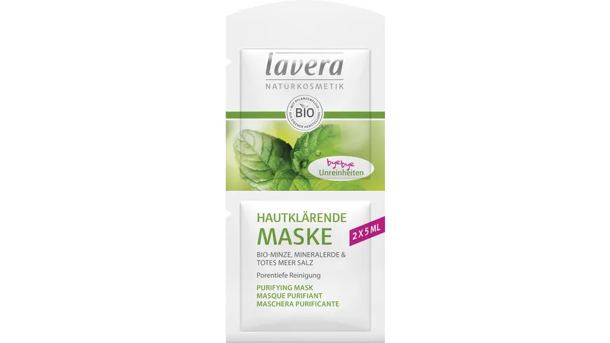 lavera Hautklärende Maske Minze 10 ml