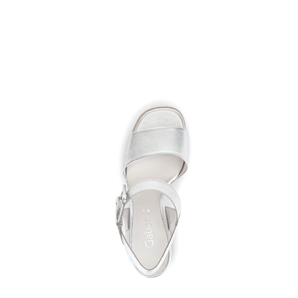 Gabor fashion Plateau Sandale silber