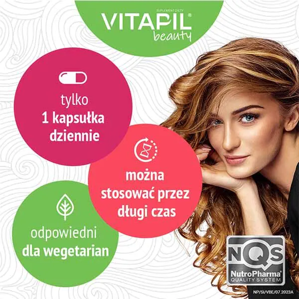 Vitapil Beauty, Dodatak prehrani za kosu, kožu i nokte, Kapsule