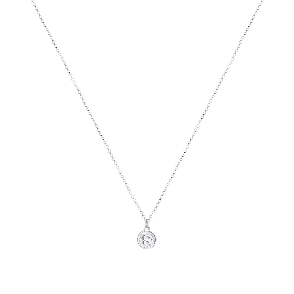 Elli Elli Collier Lettre S Pendentif Basic Collier Femme - (925/1000) Argent Bijoux