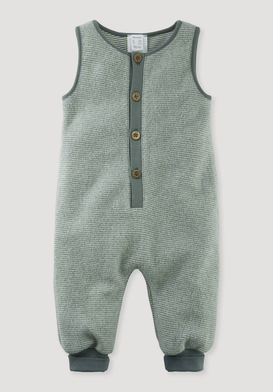 Fleece-Strampler aus reiner Bio-Baumwolle