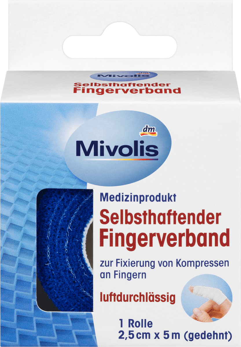 Selbsthaftender Fingerverband, 2,5 cm x 5 m (gedehnt), 1 Rolle, 5 m