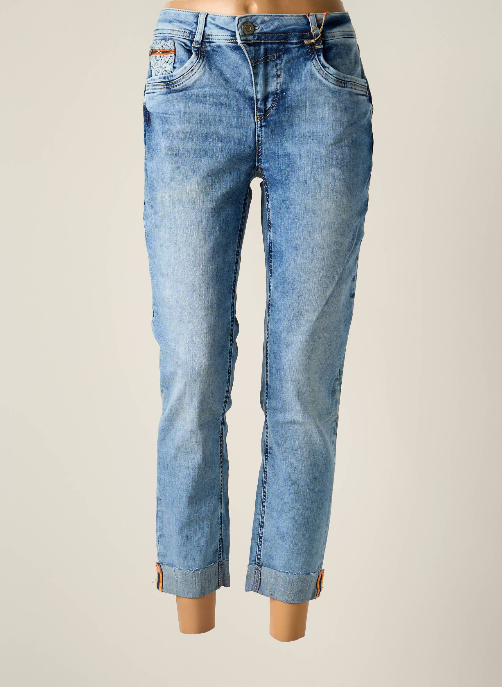 Street One Jeans Coupe Droite Femme couleur bleu