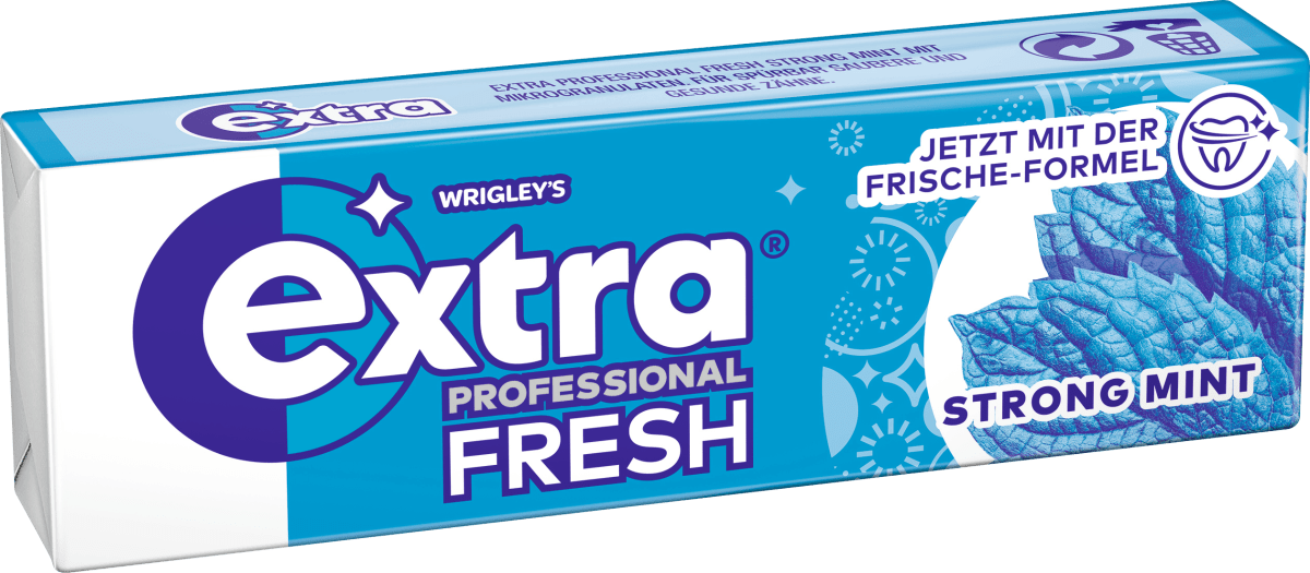 Kaugummi Extra Professional Fresh, Strong Mint, zuckerfrei, 10 St