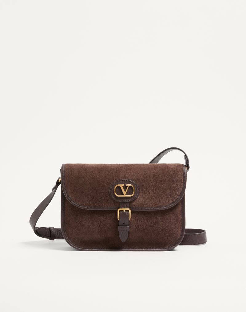 Bolsa de ombro Valentino Garavani Antibes em camurça