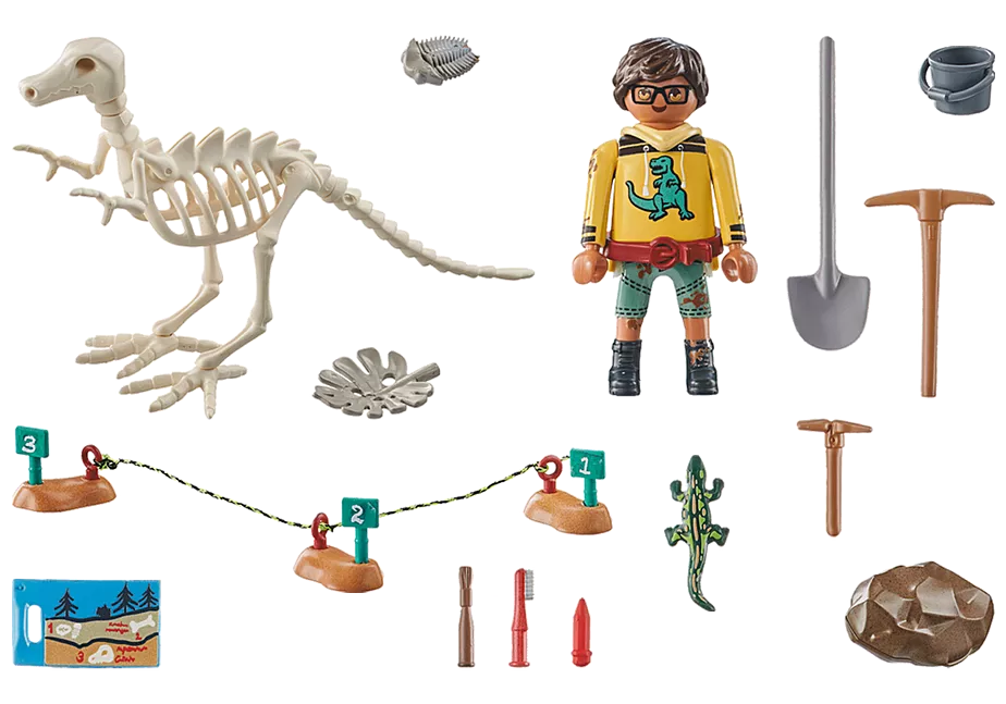 Ausgrabungsst&auml;tte mit Dino-Skelett