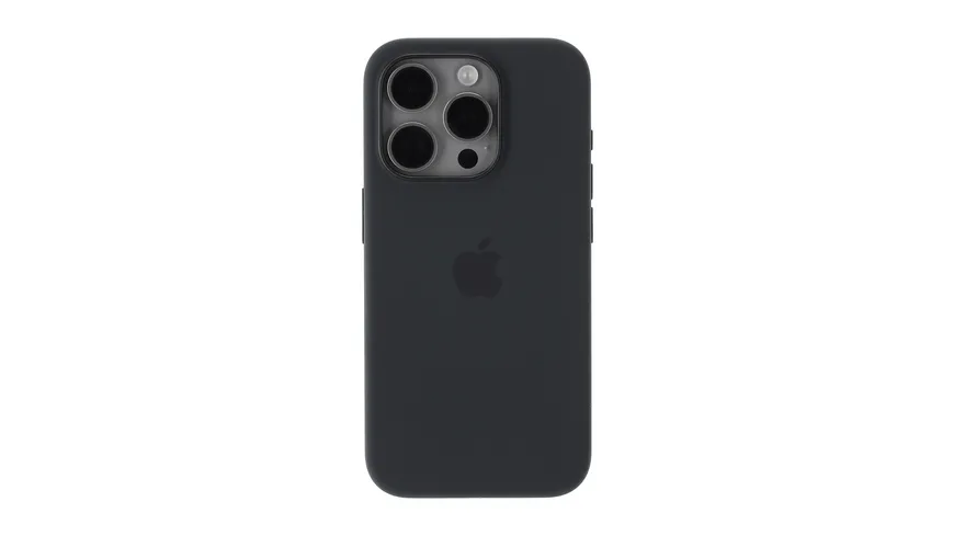 Apple Silikon Case iPhone 15 Pro schwarz