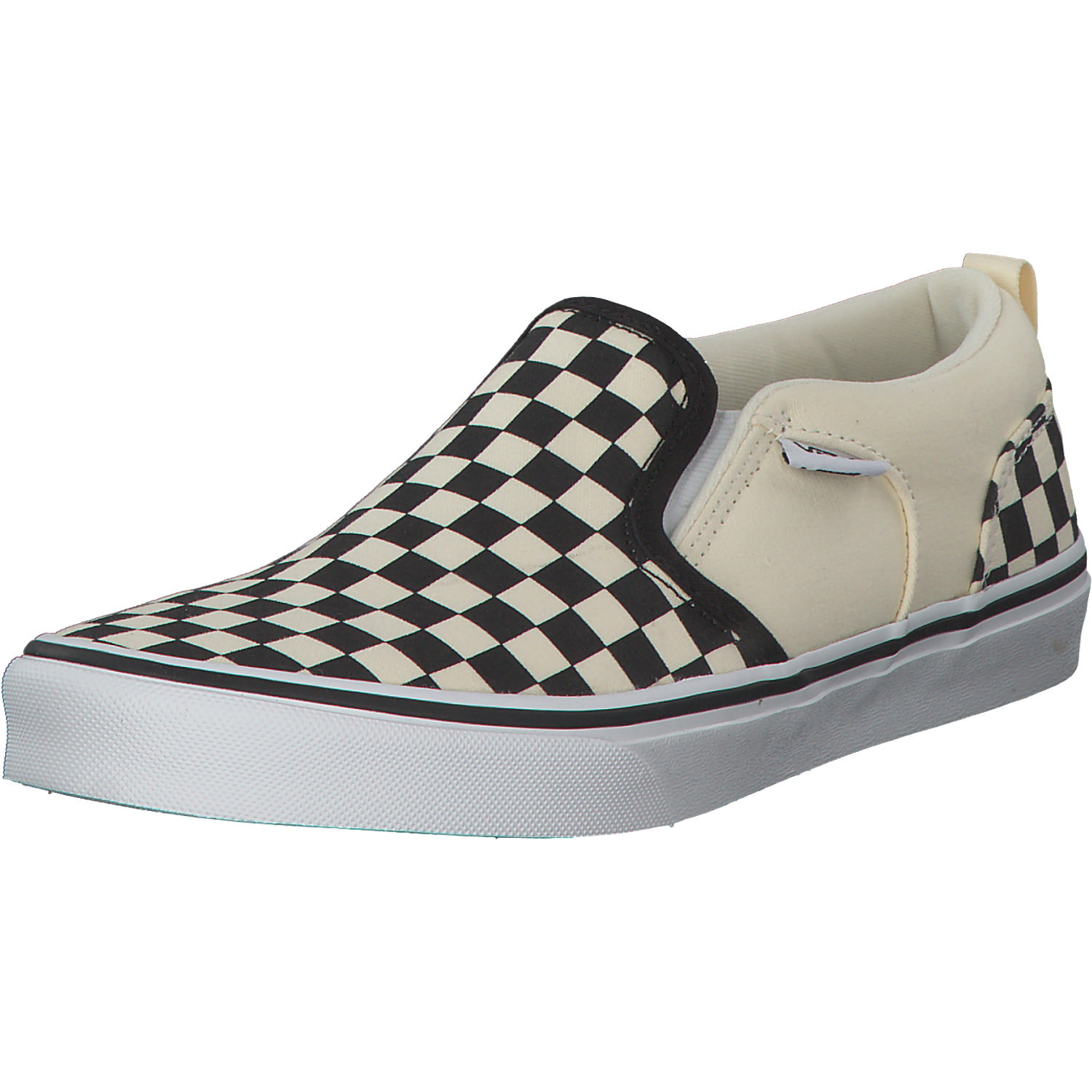 Vans Asher Checkers VN000VH0, Sneakers Low, Kinder, Schwarz (Black/Natural)