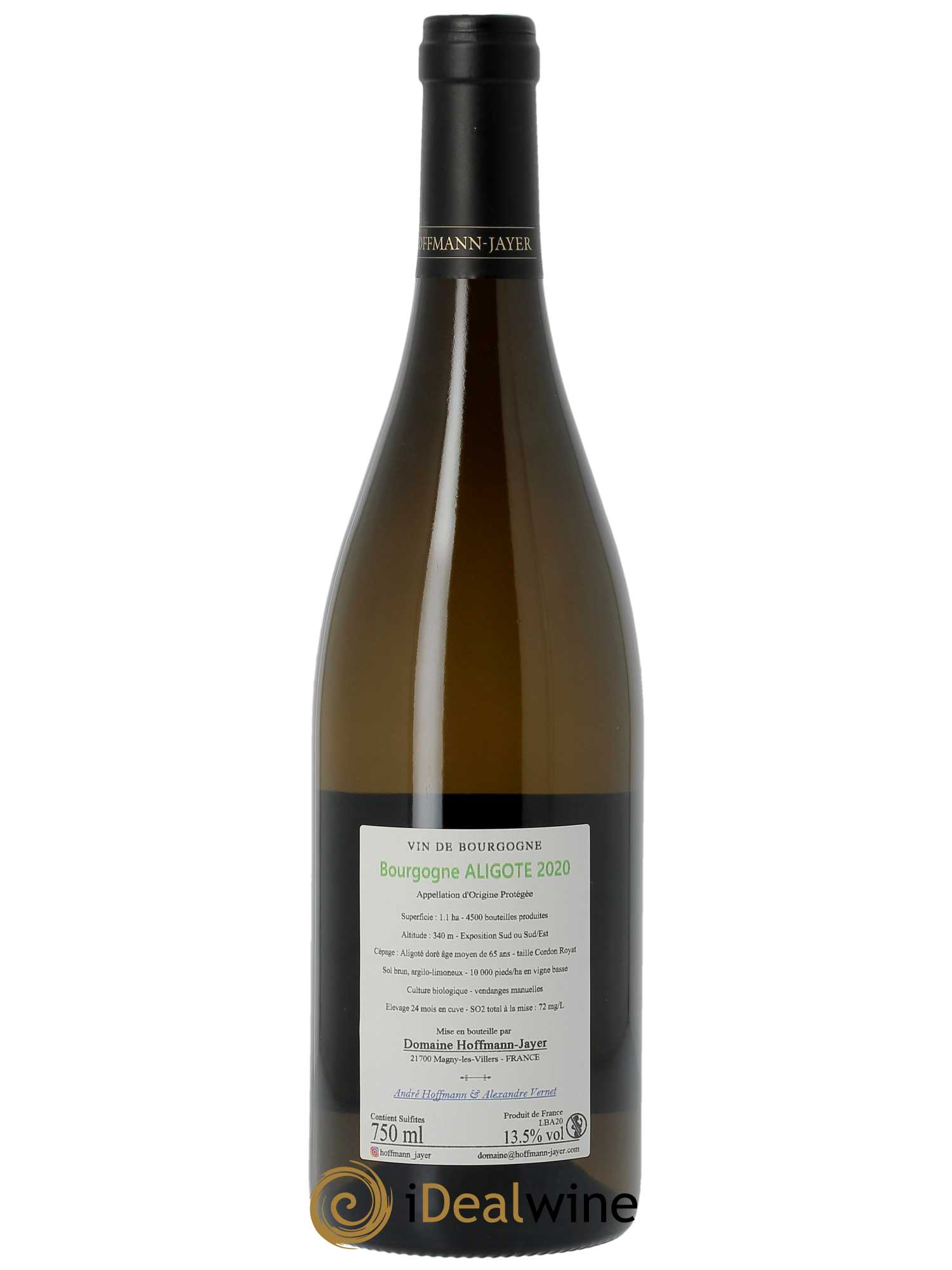 Bourgogne Aligoté Hoffmann-Jayer (anciennement Jayer-Gilles)  2020 - Lot de 1 Bouteille
