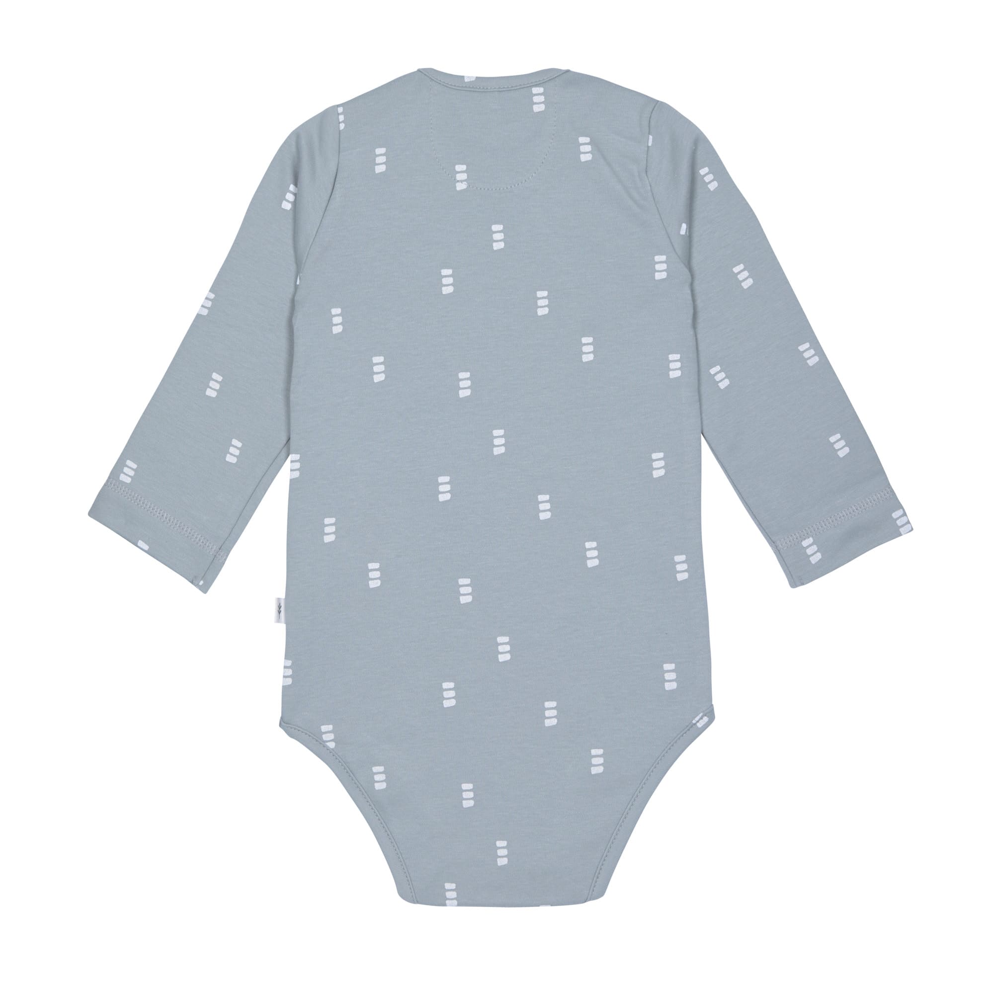 Baby Body langarm - Bio Baumwolle, Blocks, Hellblau
