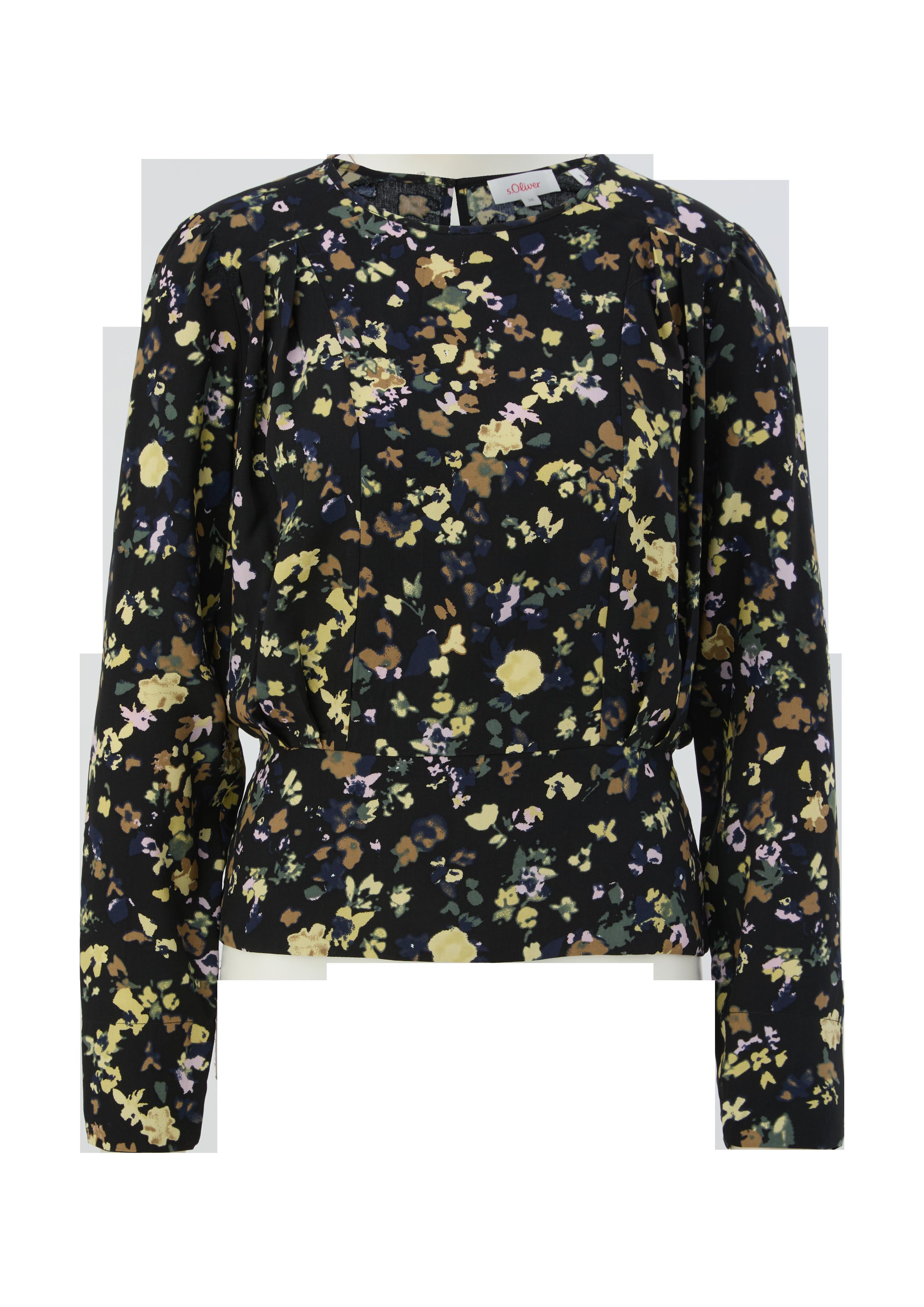 Viskose-Bluse mit Alloverprint  2120819-99A0