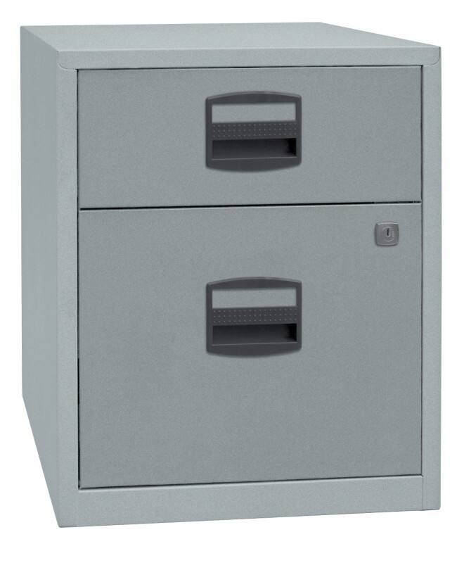 Bisley Home Beistellschrank Mobil Silber 413 x 400 x 528 mm