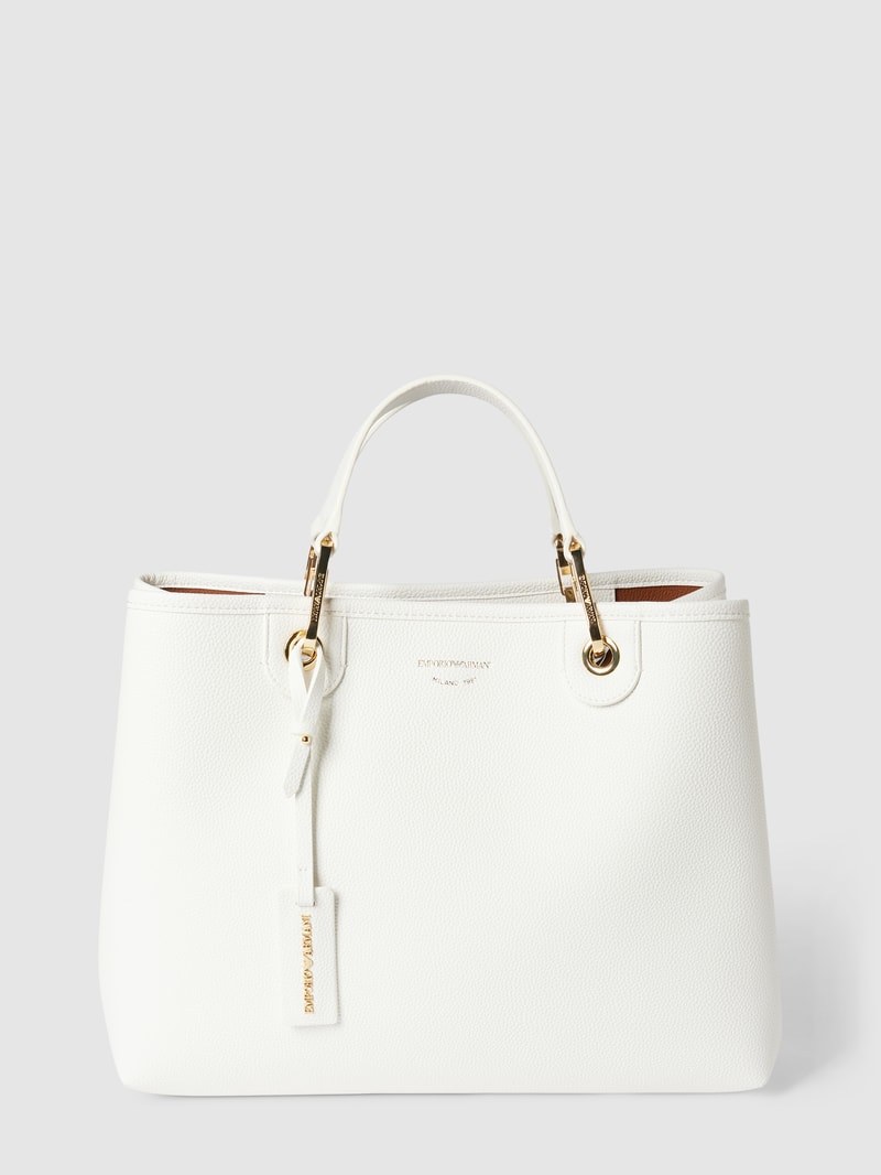 Shopper mit Label-Detail in weiß